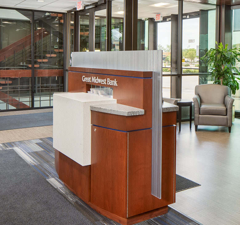 lobby of Great Midwest Bank
